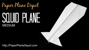 How to make a paper airplane - the cool squid plane! Kid-friendly instructions at http://PaperPlaneDepot.com