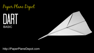 How to make a classic dart airplane via http://PaperPlaneDepot.com